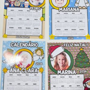 CALENDÁRIOS NATALINOS 2026 – PERSONALIZADOS COM  FOTO!