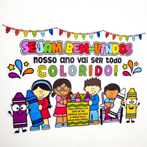 Painel Volta às aulas - Colorido